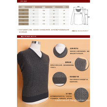 Bn1505 Yak Wool/Cashmere V Neck Pullover Long Sleeve Sweater/Clothes/Garment/Knitwear